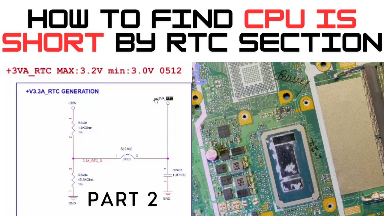 X507U HOW TO FIND CPU IS SHORT BY RTC SECTION PART 2| Chiplevel Online Laptop Repairing Video Course