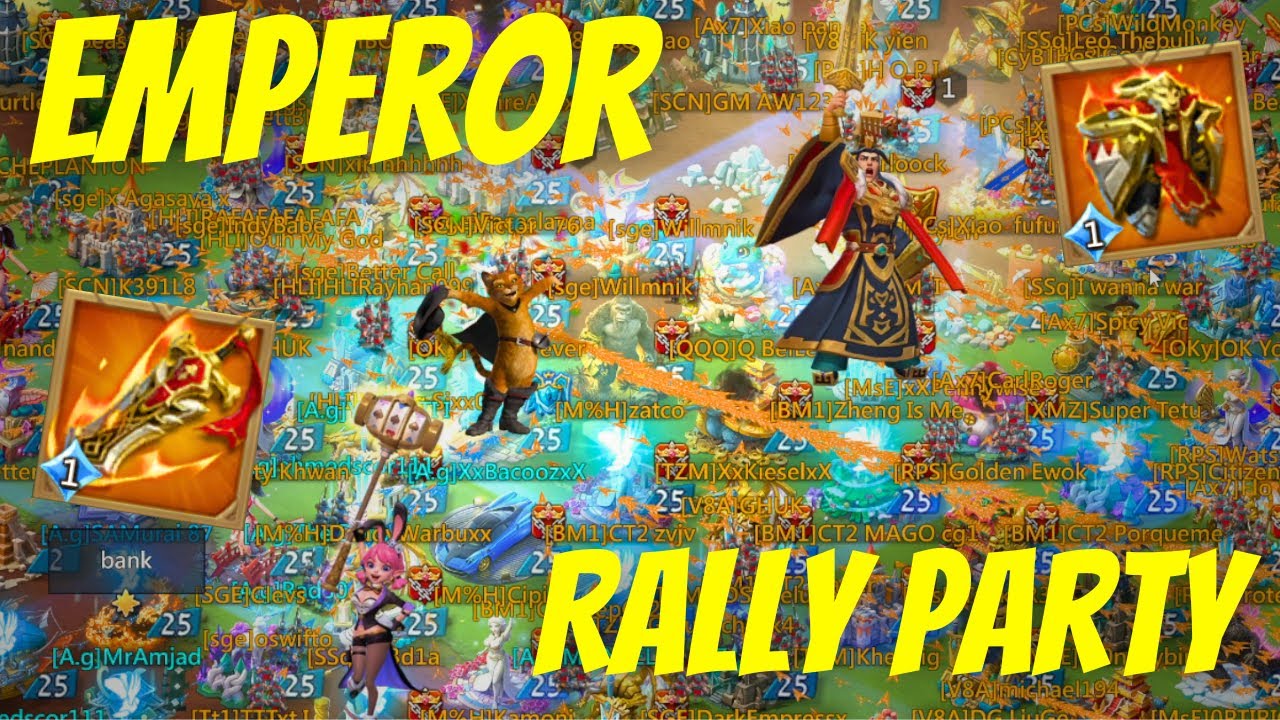 Crazy Emperor Rally Party with DW Family Burning and Zeroing ALL!!! - Lords Mobile