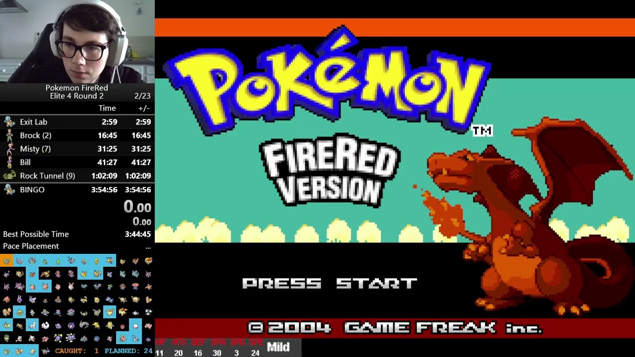 2025-12-20 - Pokémon FireRed Elite 4 Round 2 Speedrun