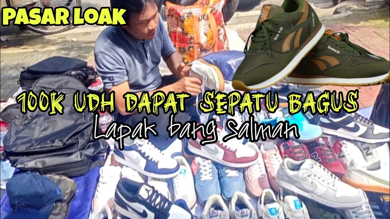 SEPATU BEKAS LIKE NEW-ADIDAS JORDAN NIKE MURAH MELINTIR‼️Pasar Loak Kebayoran Lama
