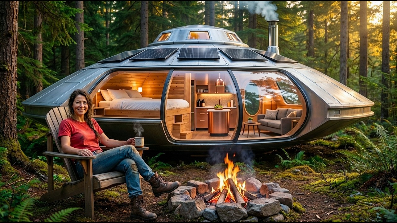I Turned an Abandoned UFO into a Luxury Tiny Home (ASMR)