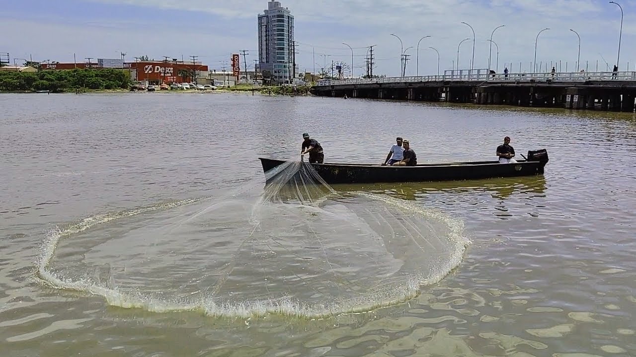 Pescarias de camarões 7 barbas, com tarrafas, Tramandaí, RS. #camarão #pescadetarrafa #fishing