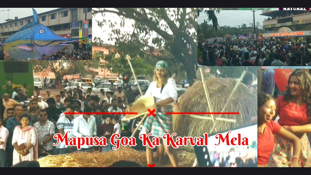 #Karval Mela #Goa ka #म्हापसा बाजार का बहुत बड़ा #कॉर्नवल निकला जैसे #UP में लॉग चौंकी निकलता  है 