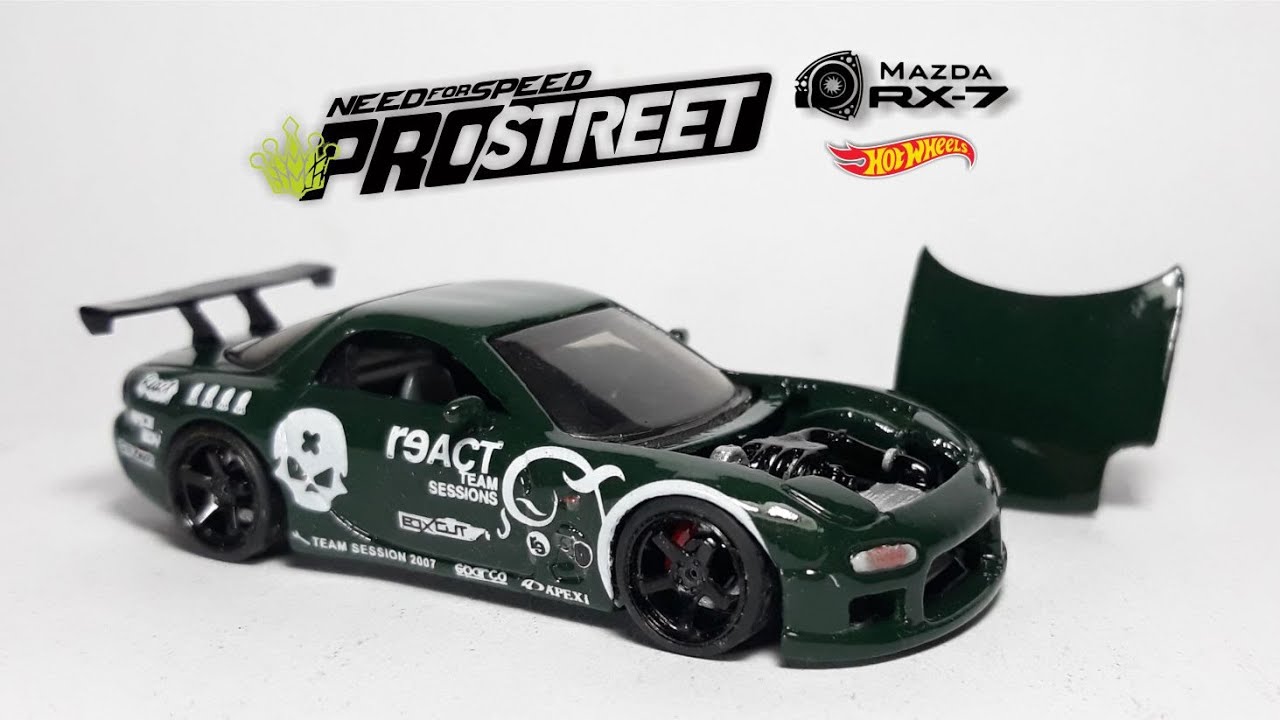 Mazda RX-7 NFS Pro Street Hotwheels Custom Diecast