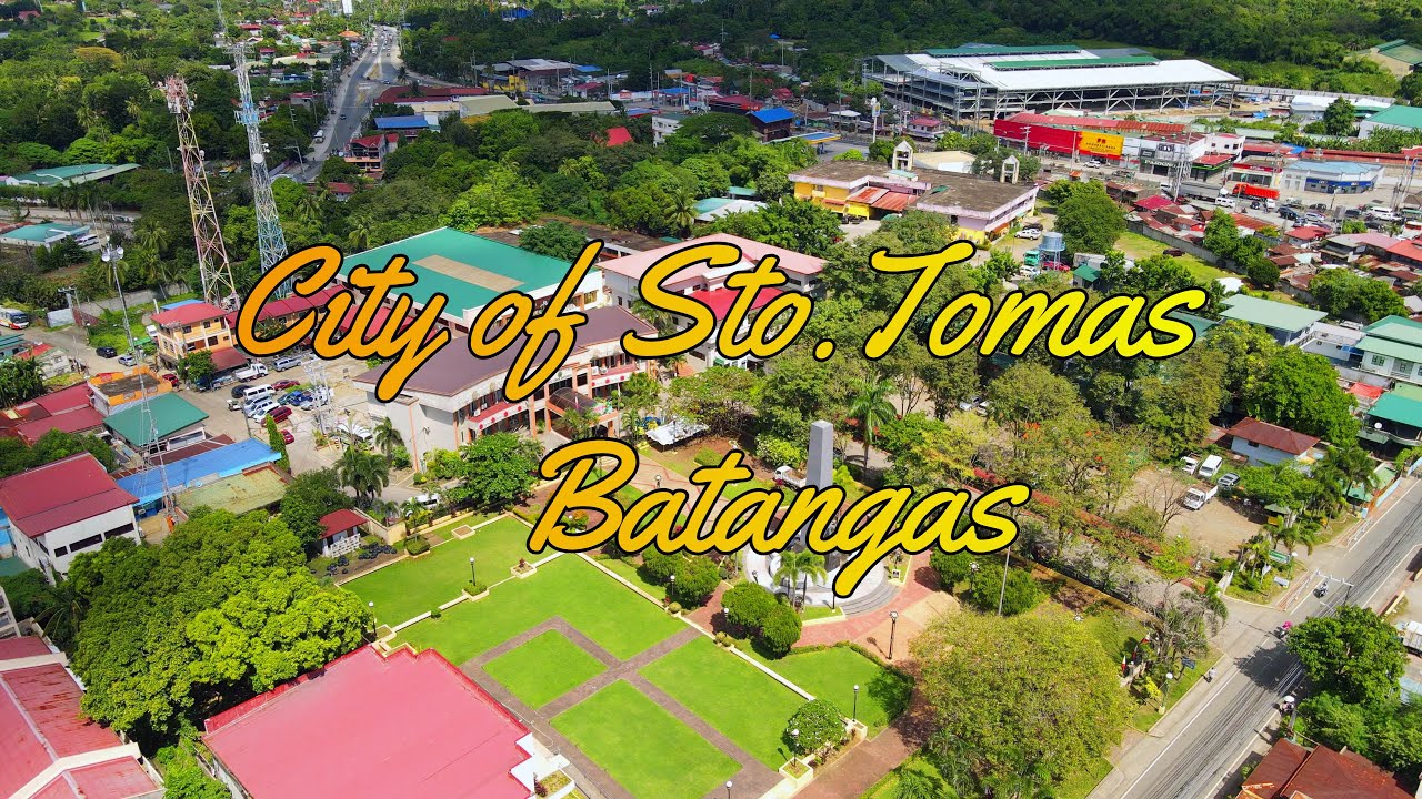 City of Sto.Tomas, Batangas Philippines Aerial 4k