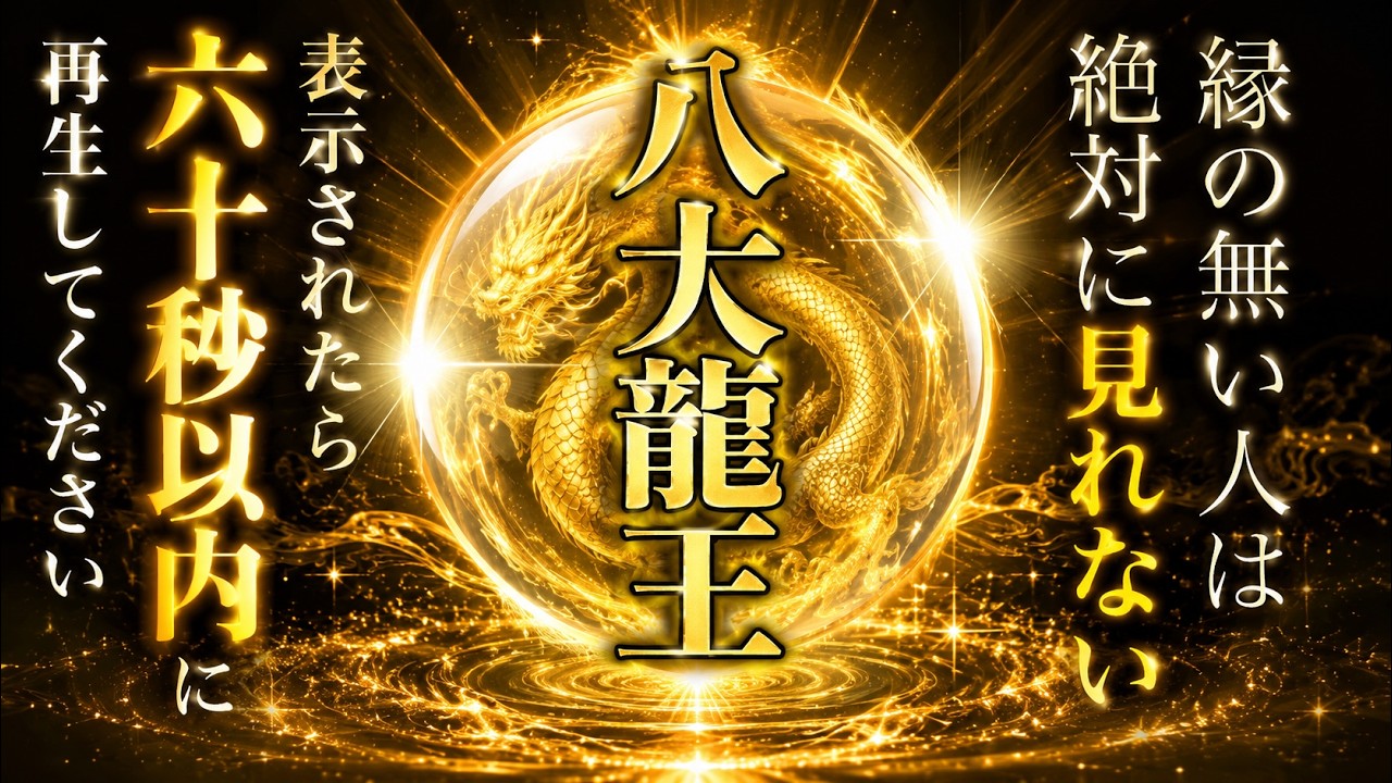 表示されたら60秒以内に見て!!この動画は八大龍王に縁がない人は絶対に見ることはできません「八大龍王様の御姿」高千穂「八大龍王水神社」遠隔参拝