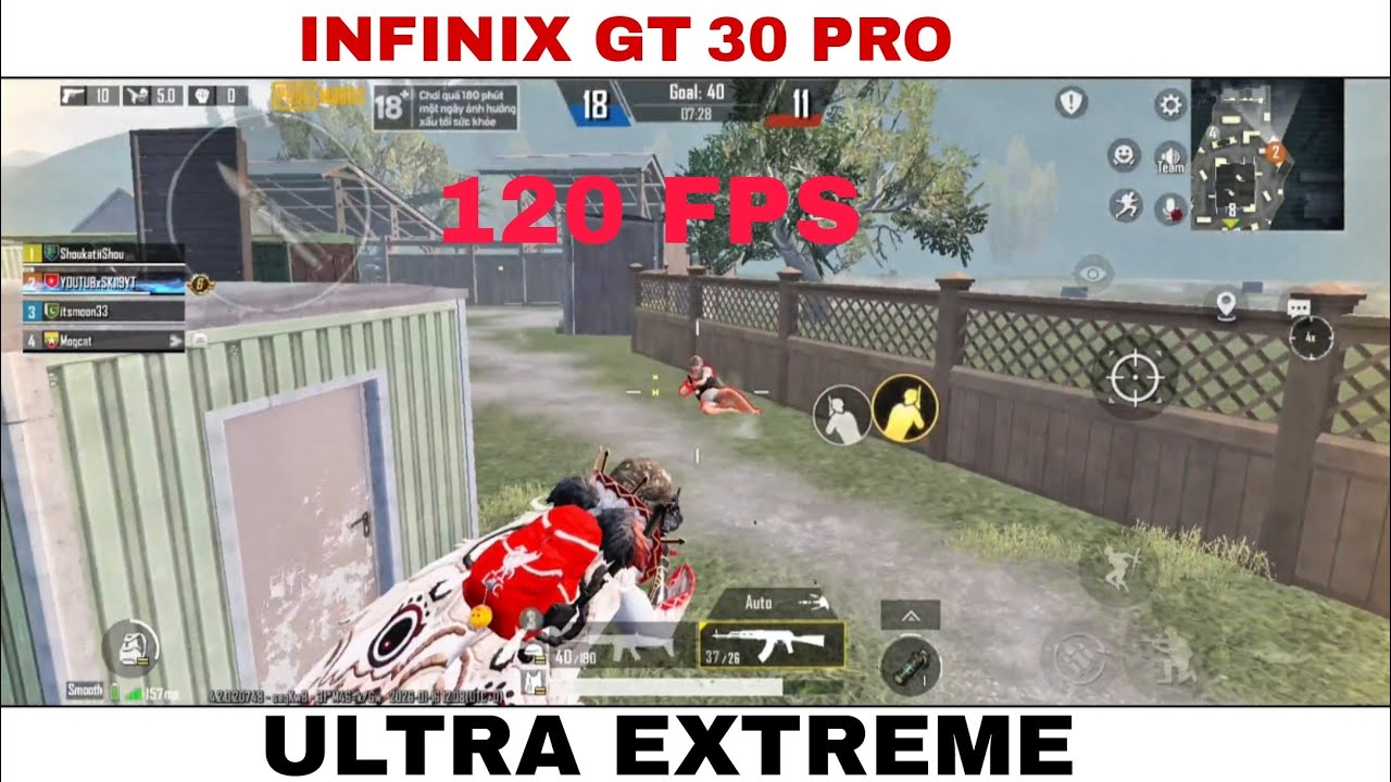 Ultra extreme 120 fps gt 30 pro test #pubgtest #pubgmobile #infinixgt30pro 