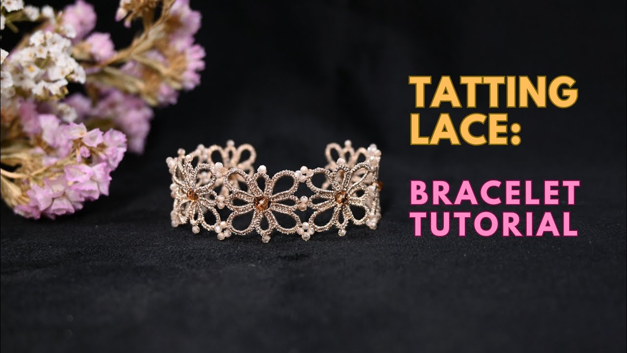 Shuttle tatting | Tatting lace bracelet with just One Shuttle