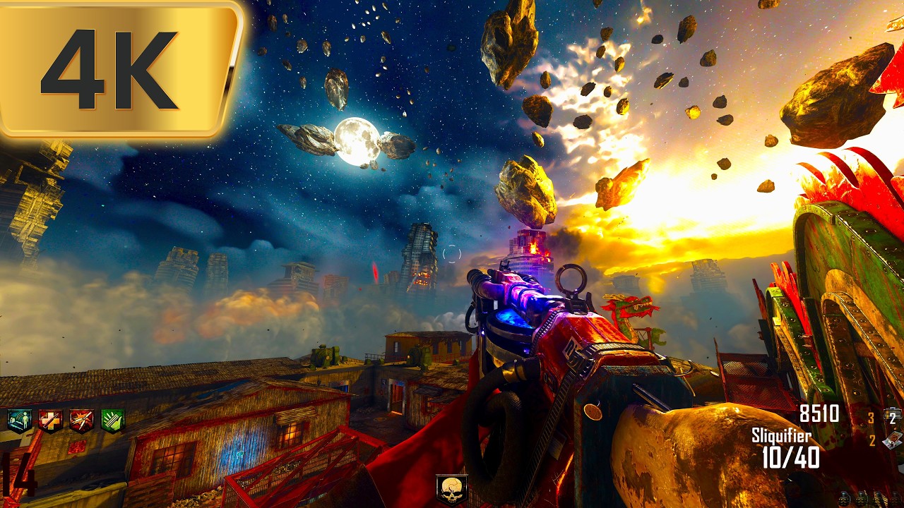 BLACK OPS 3 ZOMBIES: DIE RISE REMASTERED SOLO GAMEPLAY 4K! (NO COMMENTARY)