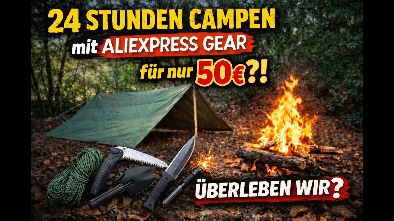 🏕️ A-Frame & Feuer nur mit AliExpress-Gear (unter 50€!) – Camp-Test im Härtetest