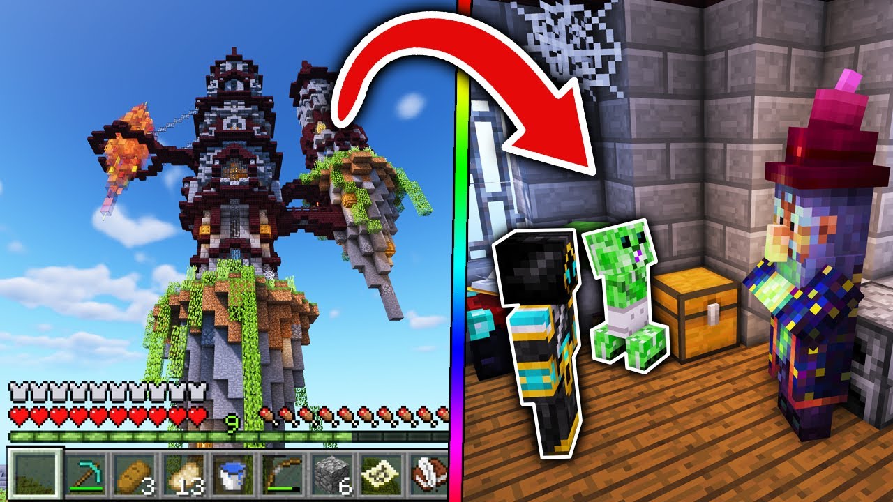El BEBE CREEPER ayuda al MAGO mas PODEROSO de todo MINECRAFT! 😍
