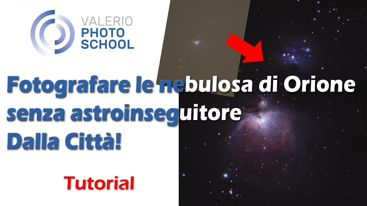 Fotografare la nebulosa di Orione senza astroinseguitore e senza telescopio dalla città