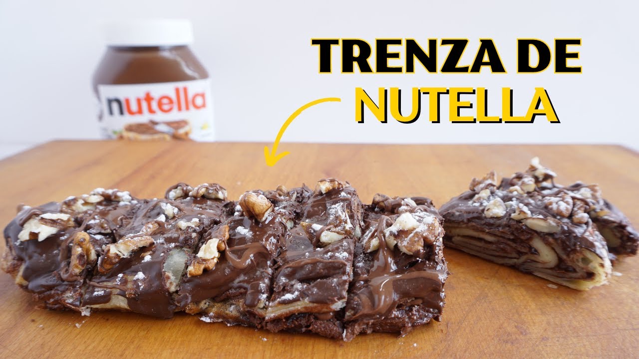 BUENÍSIMA TRENZA de HOJALDRE con NUTELLA súper FÁCIL y en 5 MINUTOS