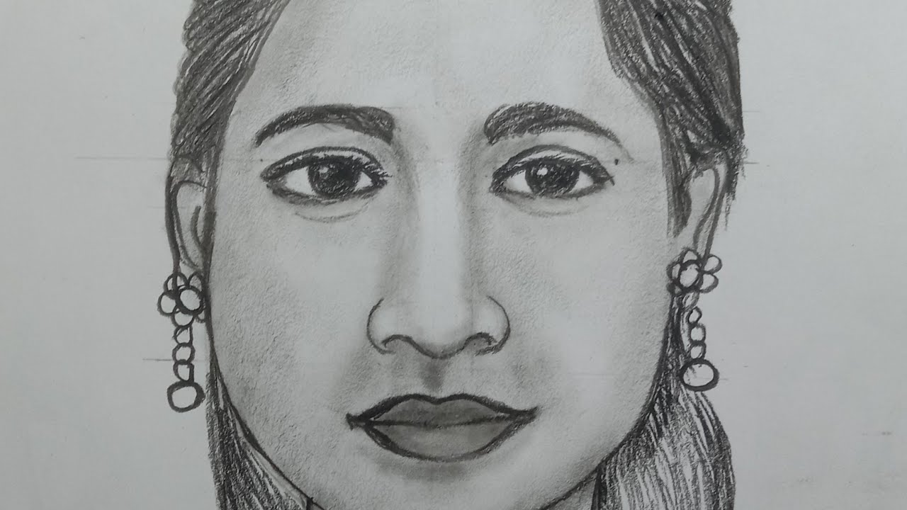 How to draw a girl face easy/Loomis method drawing