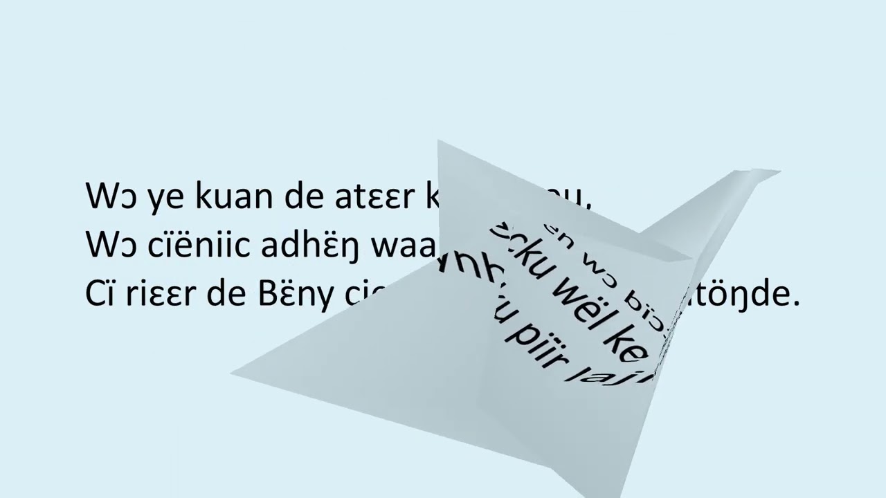 Yïn raan ëbɛ̈n tɔ̈ në pinynhom