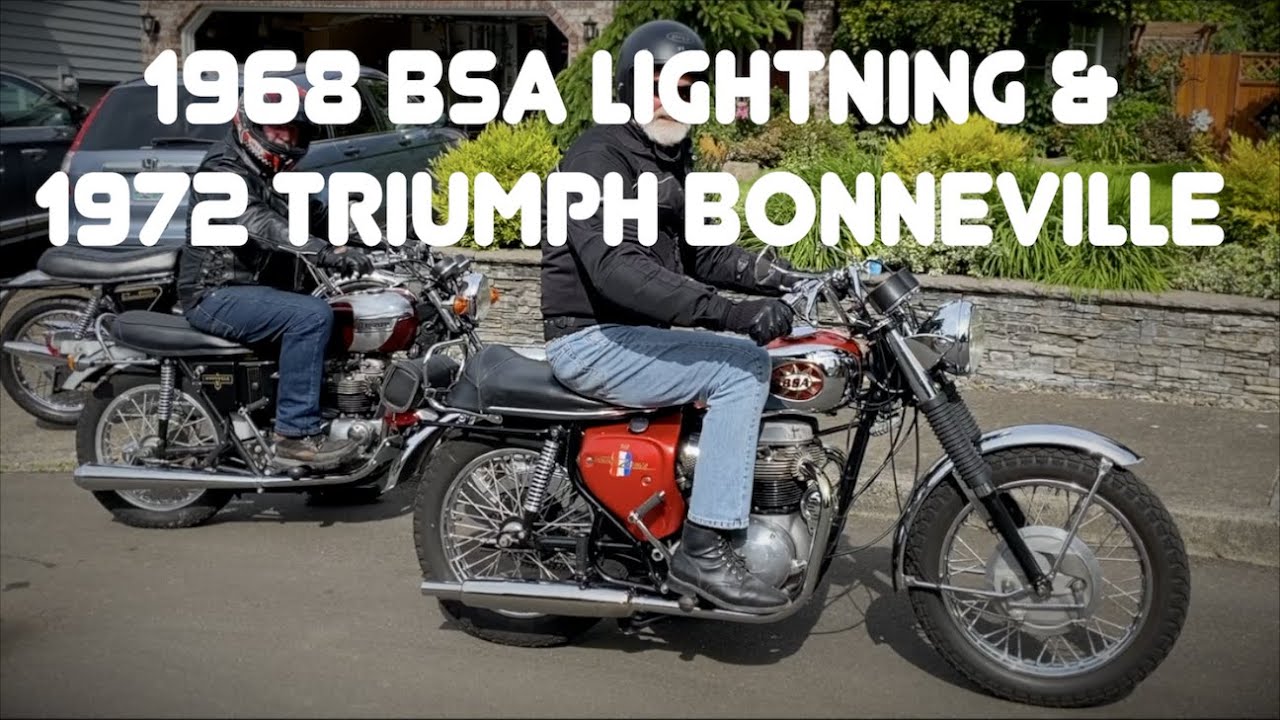 1968 BSA A65 Lightning and 1972 Triumph Bonneville T120V