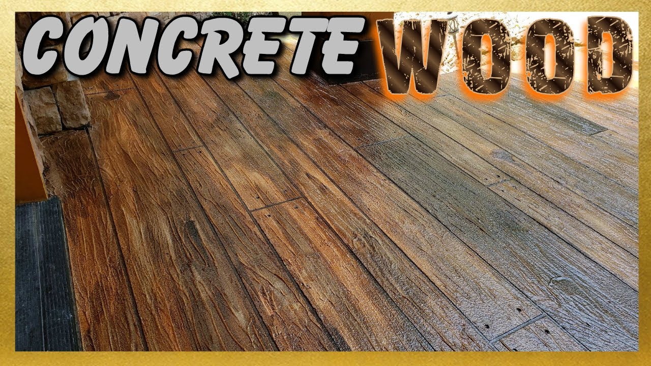 Concrete WOOD Resurfacing 👷 Step by Step 👷 WATCH as we CREATE Decorative CONCRETE Wood