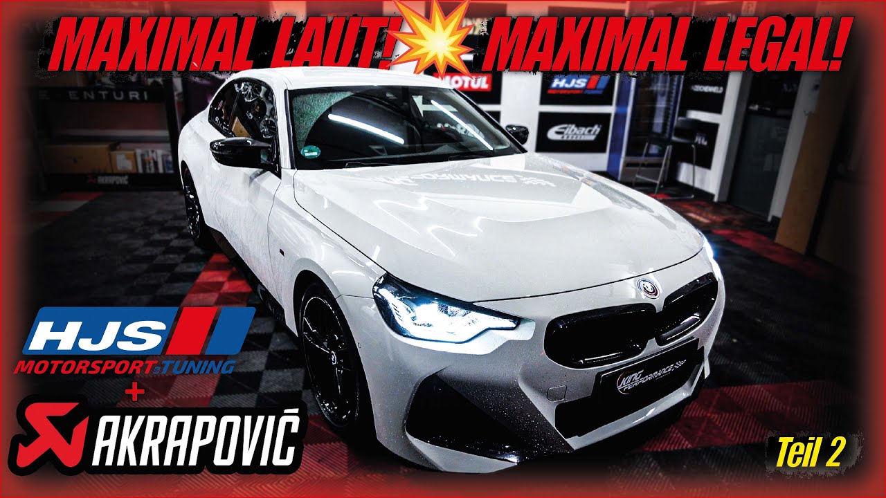 AKRAPOVIC LEGAL TITAN Abgasanlage Slipon + HJS ECE Downpipe passend für BMW M240i G42 #b58