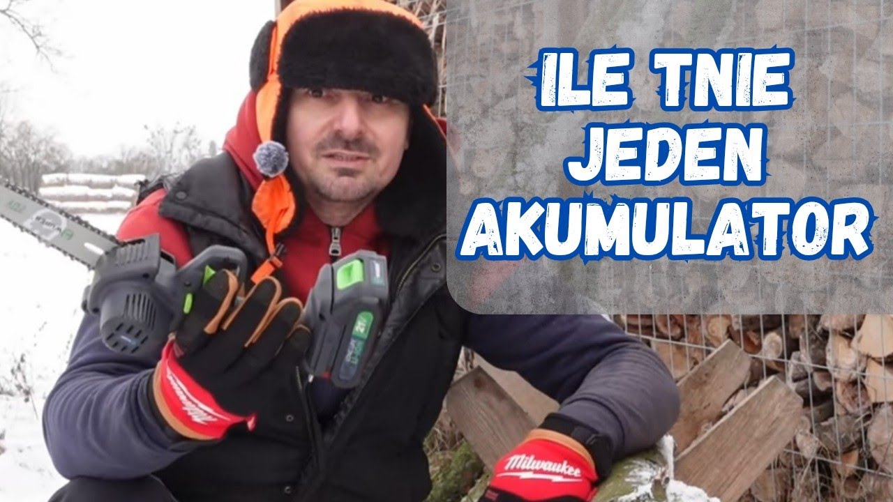 Test akumulatora taniej mini-pilarki.
