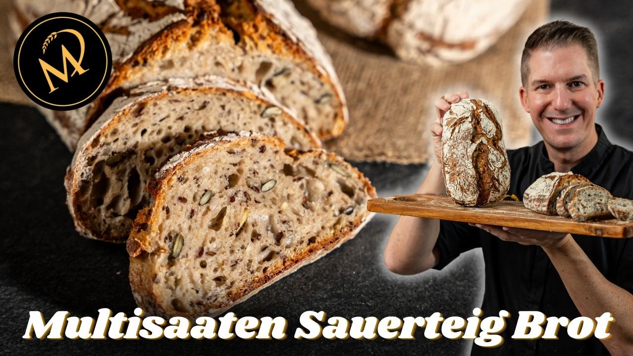 Multisaaten Sauerteigbrot - Rustikales Brot mit Körner - ohne Hefe gebacken