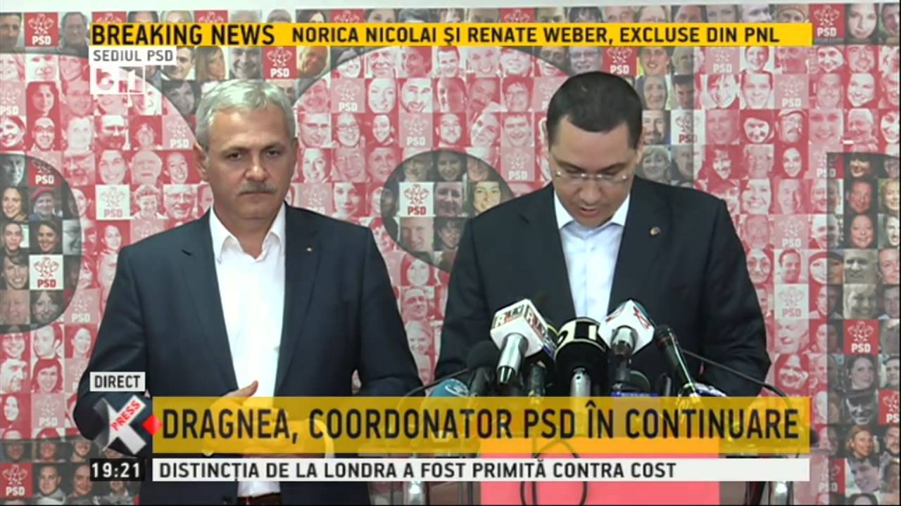 Victor Ponta: Liviu Dragnea va coordona programul partidului