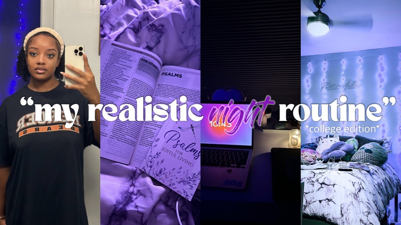 MY REALISTIC *COLLEGE* NIGHT ROUTINE | homework , laundry, hair routine, skin care, bible study etc.