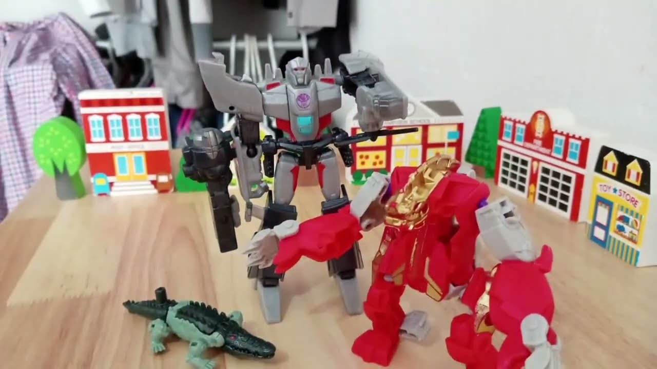 Optimus prime vs Decepticons stop-motion (por Max)
