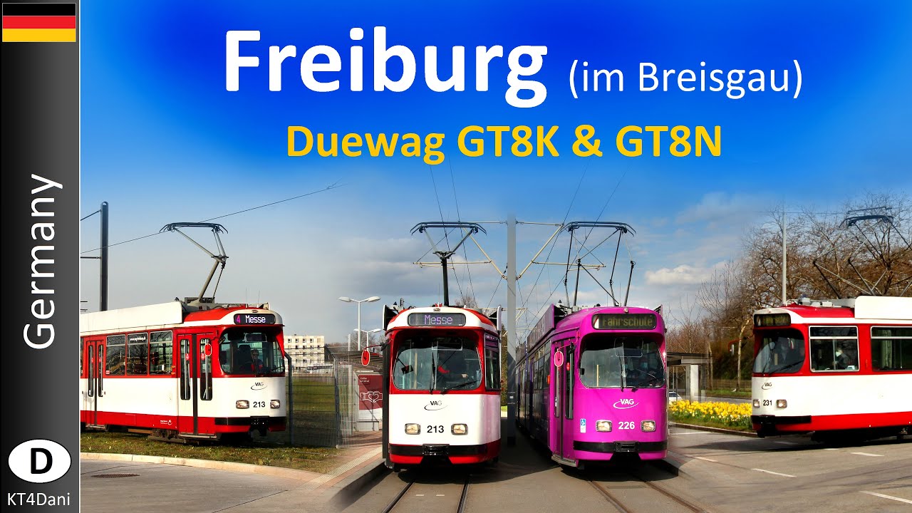 【4K】FREIBURG/BREISGAU TRAM - Duewag GT8K & GT8N (2021)