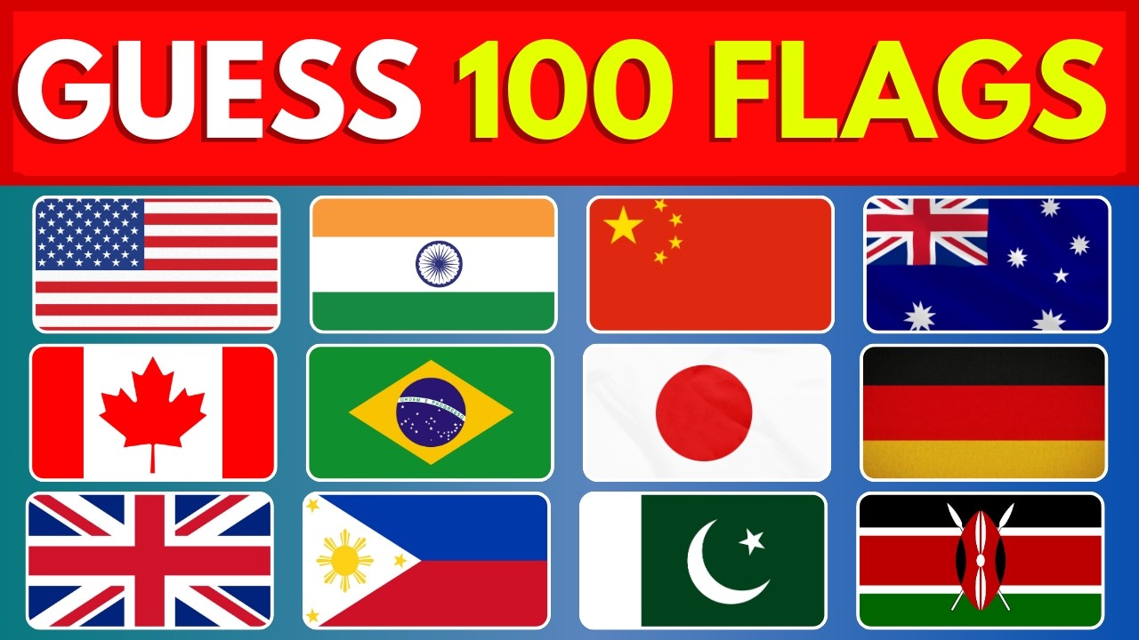 Can You Identify 100 Flags? Ultimate Geography Quiz (Easy → Impossible)