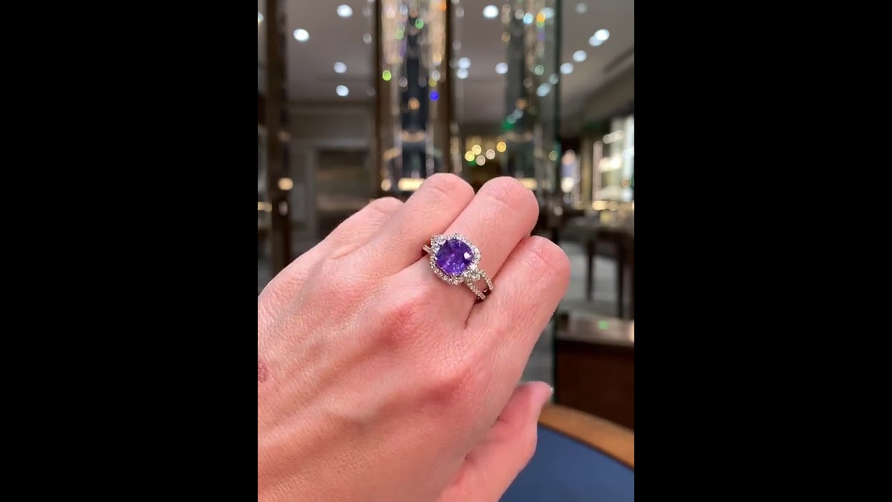 Untreated Purple Sapphire Ring | M.S. Rau