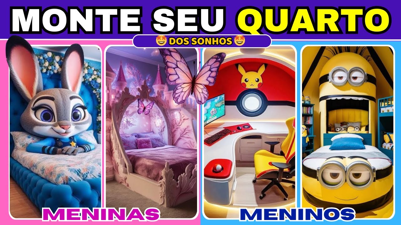 ✨ MONTE SEU QUARTO DOS SONHOS! 🛏️ | Jogo das Escolhas | #quiz #globoquiz