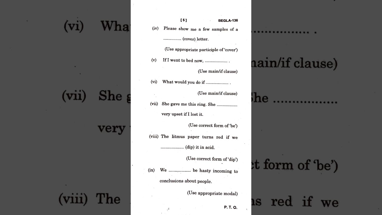 BEGLA - 136  QUESTION PAPER  TERM END EXAMINATION JUNE 2023