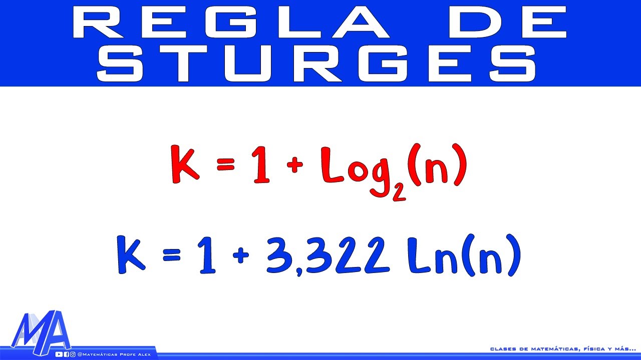 Regla de Sturges | Tabla de frecuencias