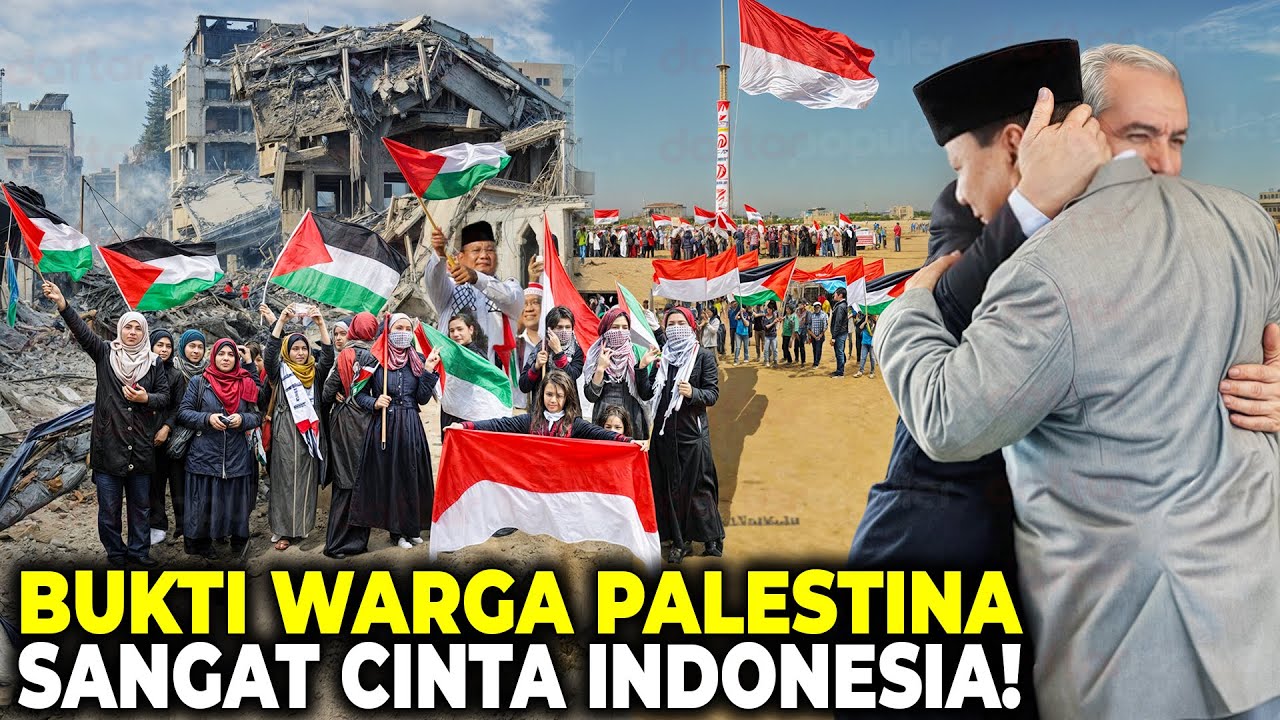 Indonesia Punya Peran Penting! Bendera Indonesia Berkibar Warga Palestina, Serentak Beri Hormat