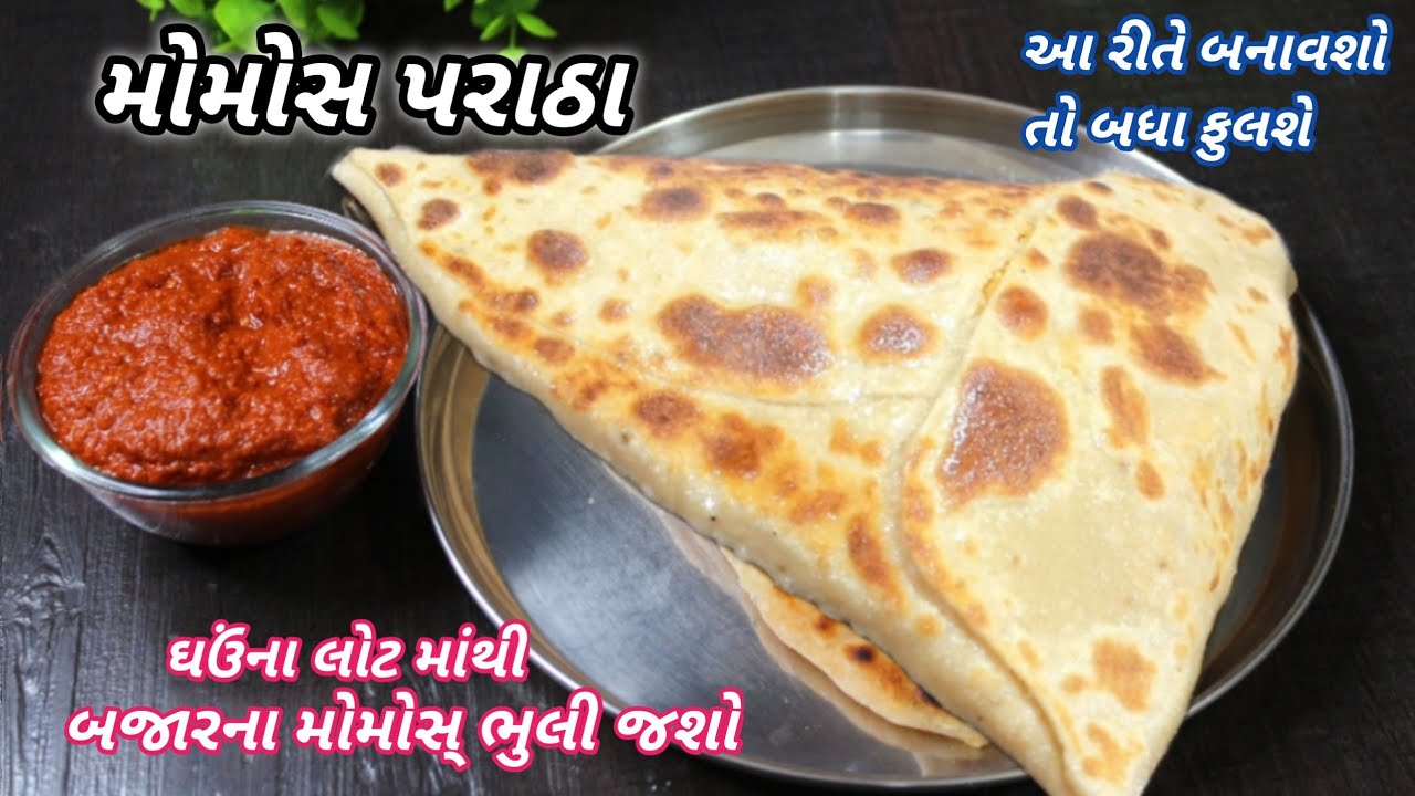 વરસાદમાં સાંજ માટે ગરમાગરમ ફૂલેલા મોમોસ પરાઠા લસણની ચટણી સાથે | Momos paratha recipe | Food Shyama