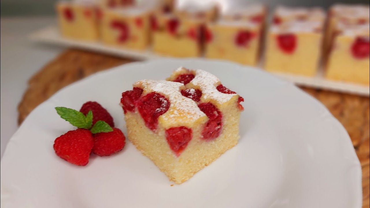 KOLAČ SA JOGURTOM I MALINAMA ZA 5 MINUTA💥Zaboravite sve recepte❗️-The best raspberry cake