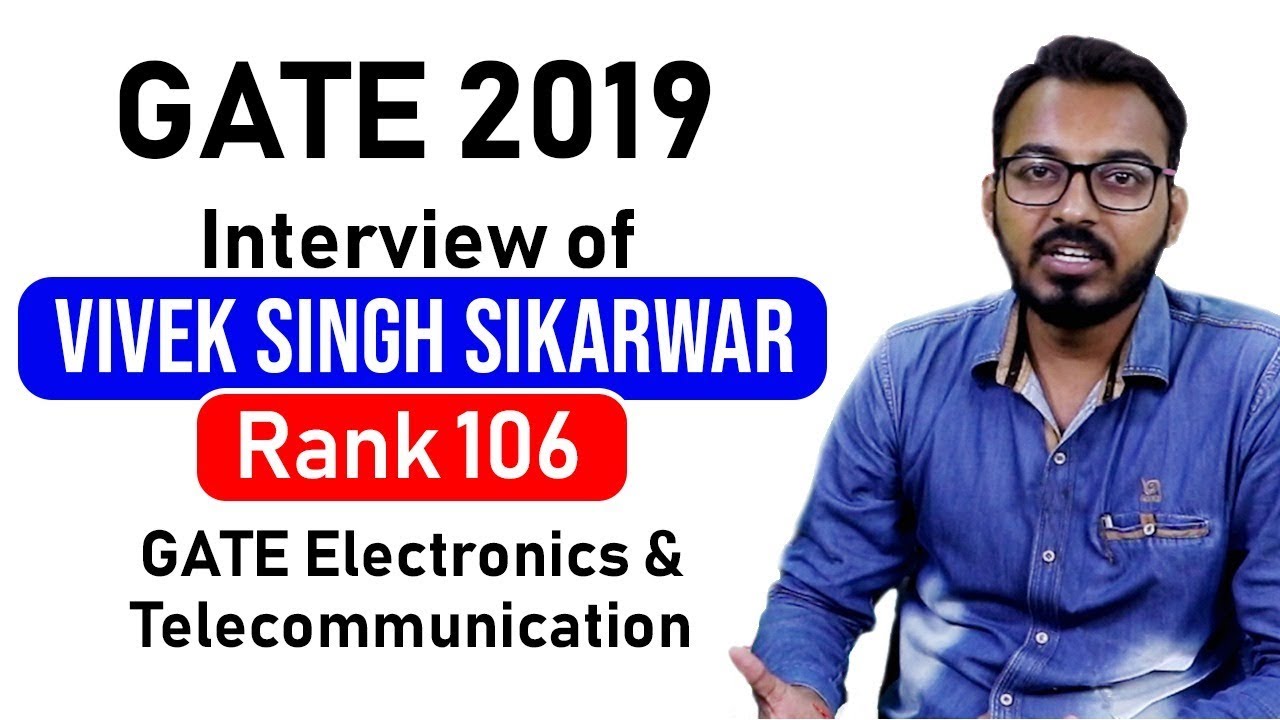 GATE Topper Interview Vivek Sikarwar AIR 106 in Electronics and Telecommunication #GATE2020