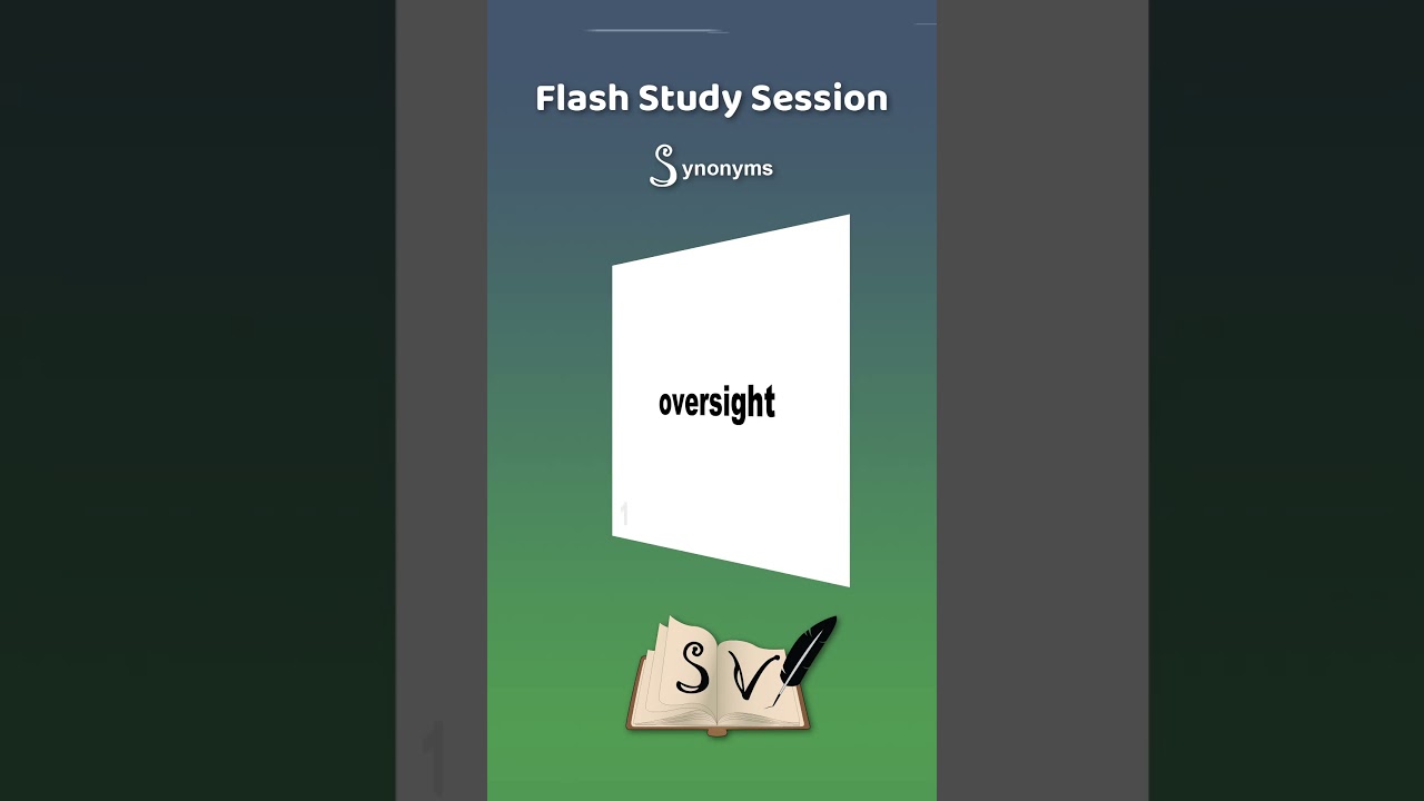 FLASH STUDY SESSION - Synonyms #shorts #oversight