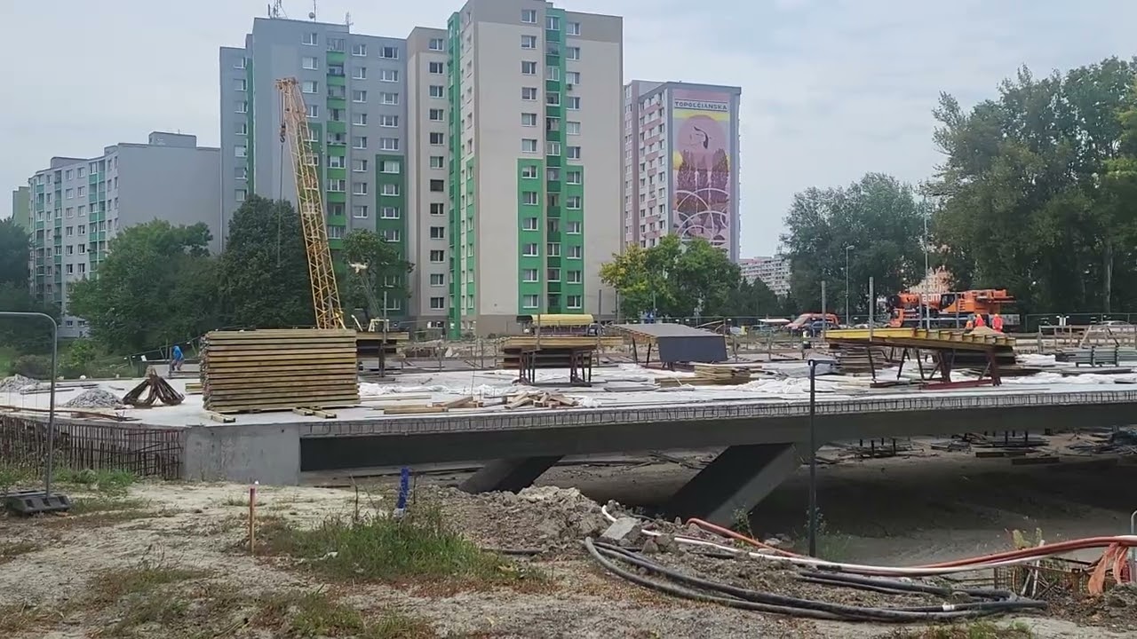 Vystavba mostu Kutlikova Petrzalka-Bratislava 23.9.2025