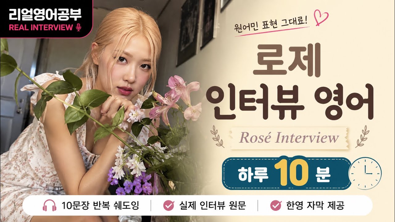 로제 인터뷰로 하루 10분 영어｜자막으로 문장부터 이해하기