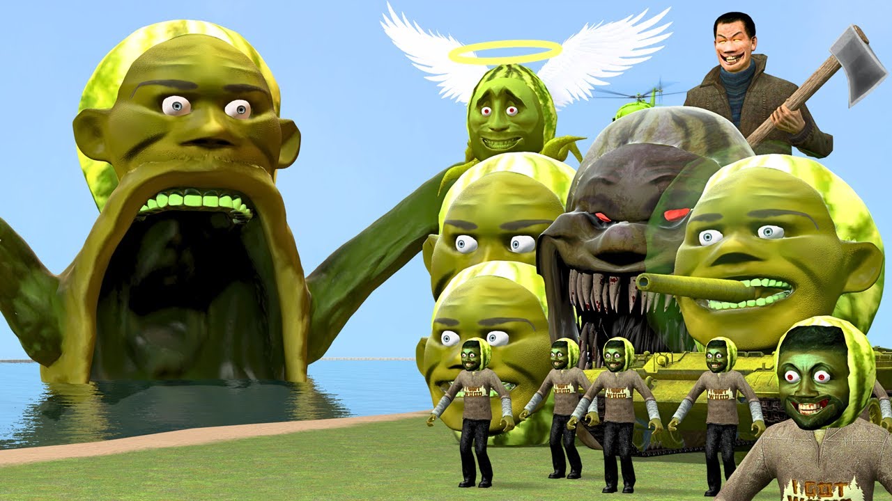 New Lin Gang Melon Sea Monster Vs All Lin Gang Melon Family Monster In Garry's Mod
