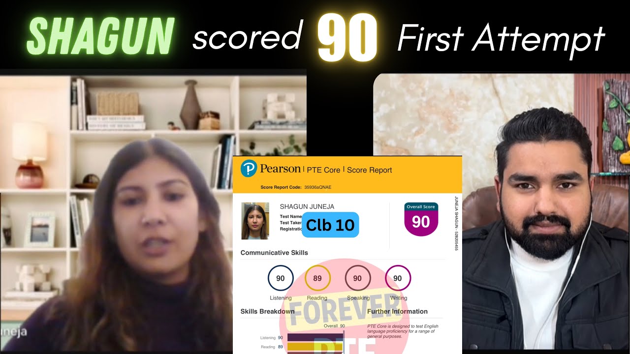 Shagun from Canada 90 in PTE | clb 10  in PTE core