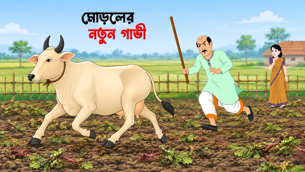 মোড়লের নতুন গাভী | Bengali Animated Village Story | Bangla Storytelling