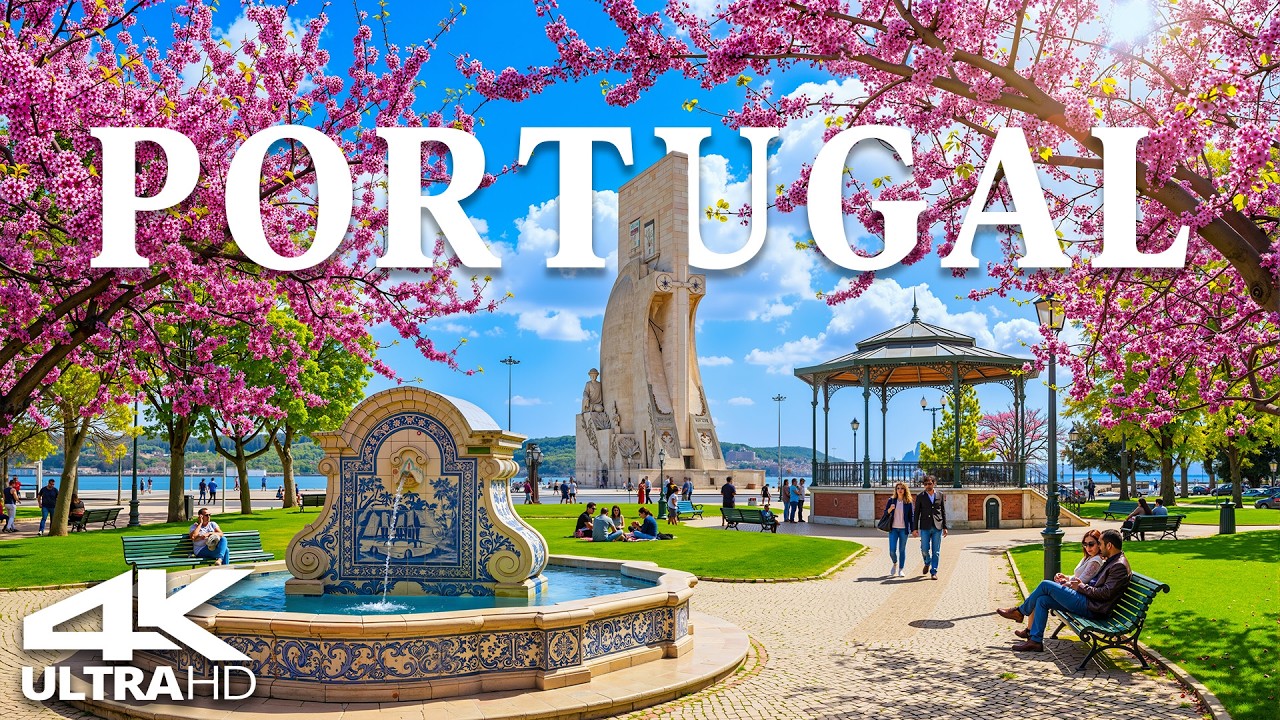 Spring in Portugal 4K | Algarve Coast, Lisbon Views & Porto’s Timeless Charm 🌸🌊