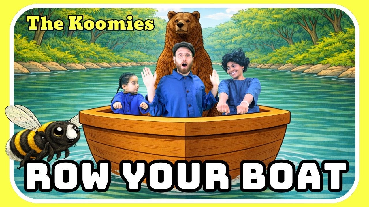 Row Row Row Your Boat // Learning Animals // Nursery Rhymes // The Koomies