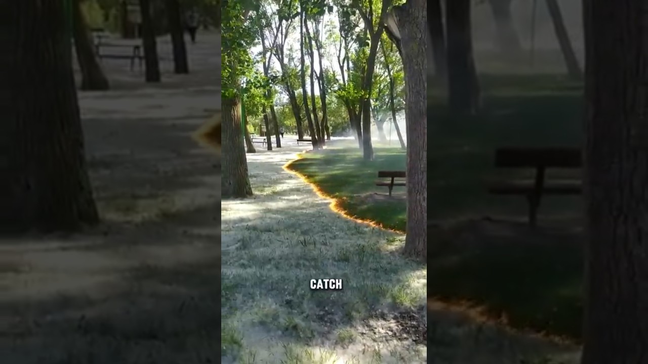 Горящий тополиный пух 