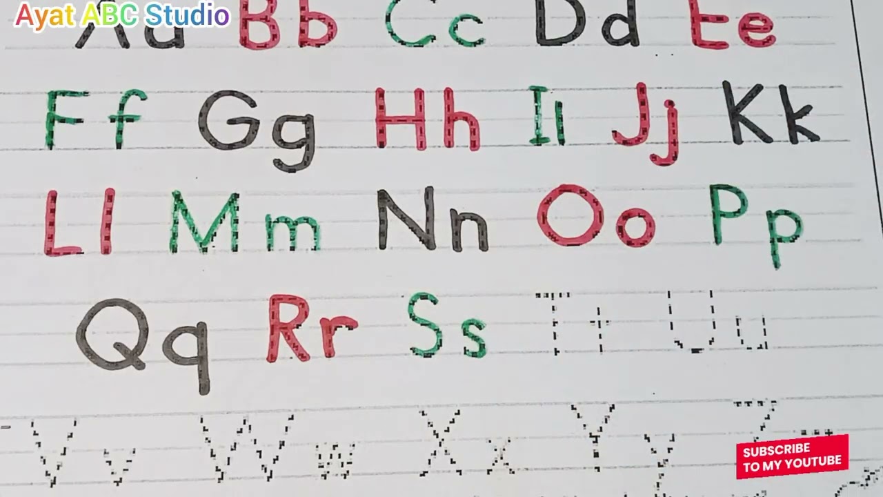 How to learn and write alphabet ABC ||@AyatABCStudio|| alphabet
