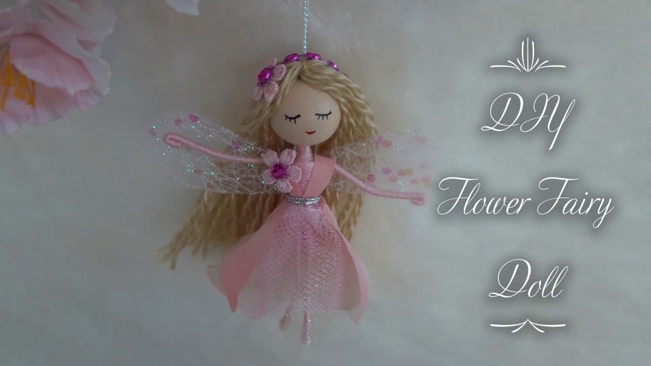 DIY Flower Fairy Doll | How to make High Low dress for fairy doll | Búp bê hoa hồng | Huong Harmon