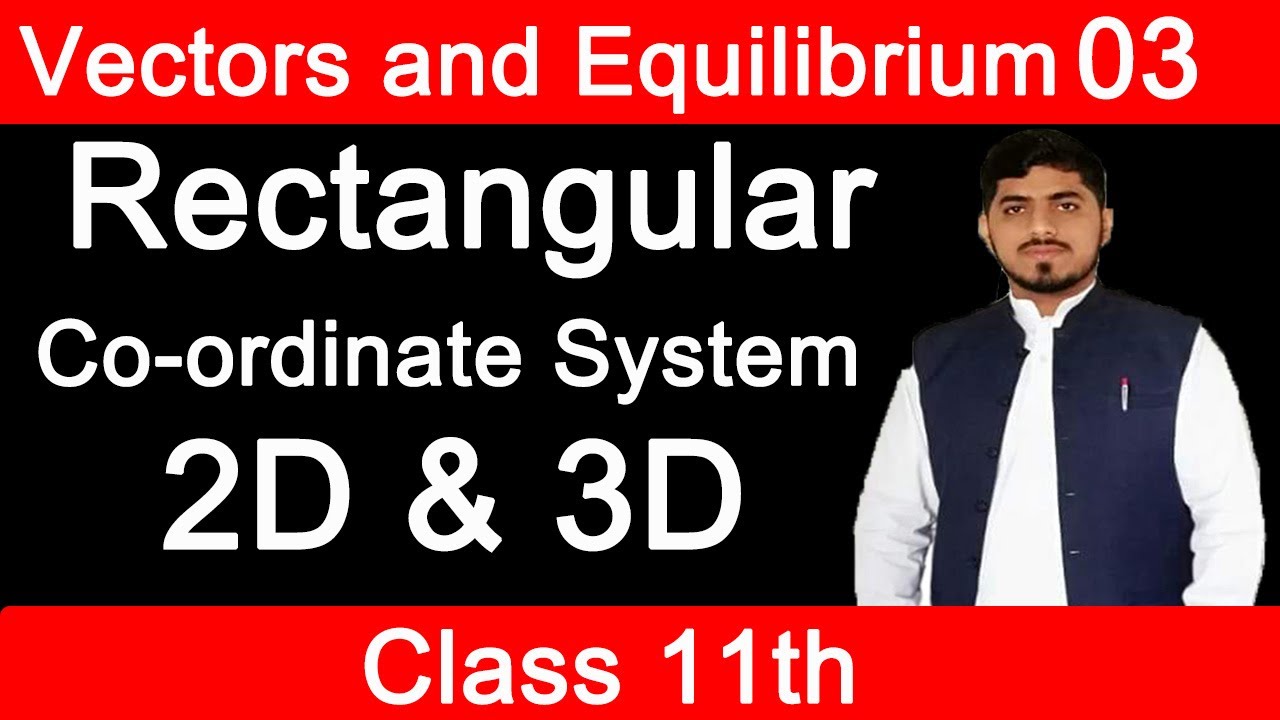 Rectangular (Cartesian) Co-ordinates System 2D & 3D Physics Cass 11 Chapter 2 By Mubashar Ahmad