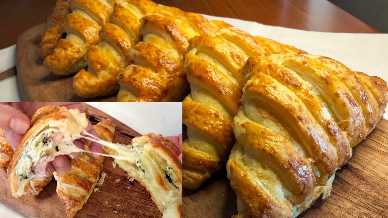 Töltött háromszögek leveles tésztából ! Ricotta, cukkini sonka-sajt töltelékkel ! 😍🧀🥒🥙🥬🥰